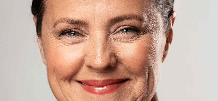 CellDerma Older Woman Face Smiling Content Image