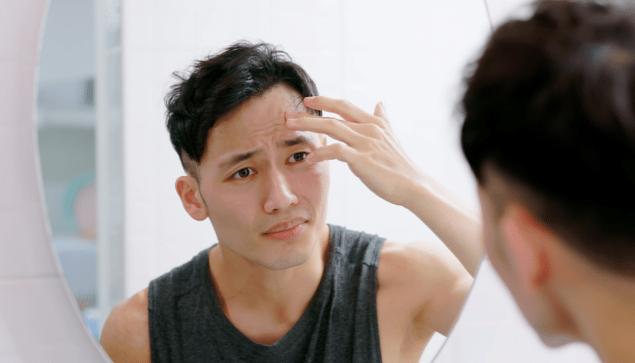 CellDerma Male Model Concern on Face Content Large Email Banner