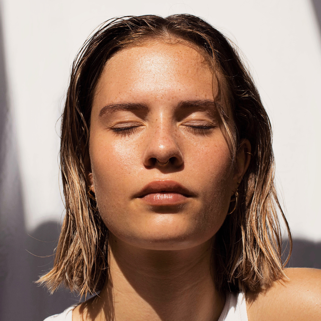 CellDerma Sun on Face Female Model Content Image