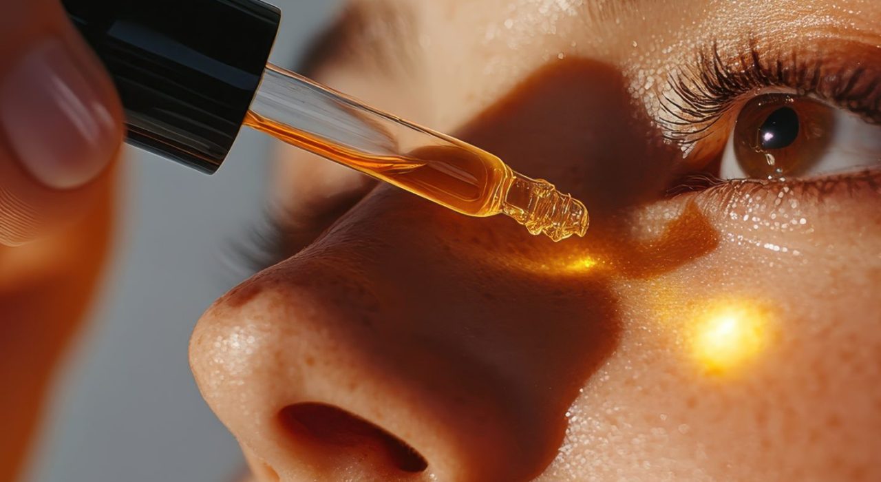 CellDerma Under Eye Brightening Serum Woman Model Skincare Close Up Routine Content Image