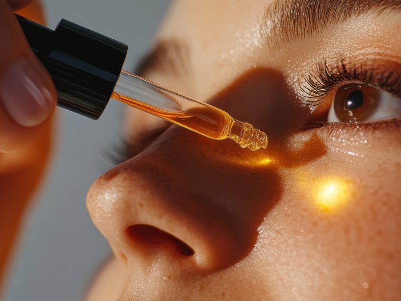 CellDerma Under Eye Brightening Serum Woman Model Skincare Close Up Routine Content Image