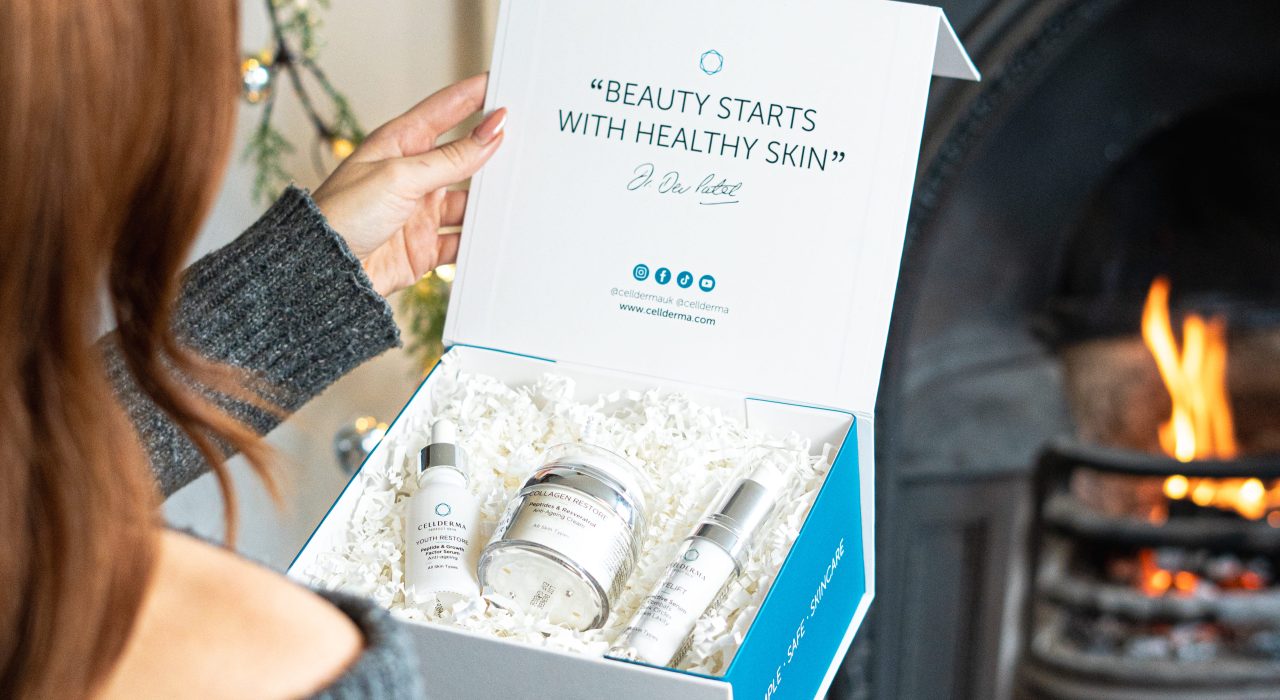 CellDerma Gift Set Christmas Unboxing Content Image Banner