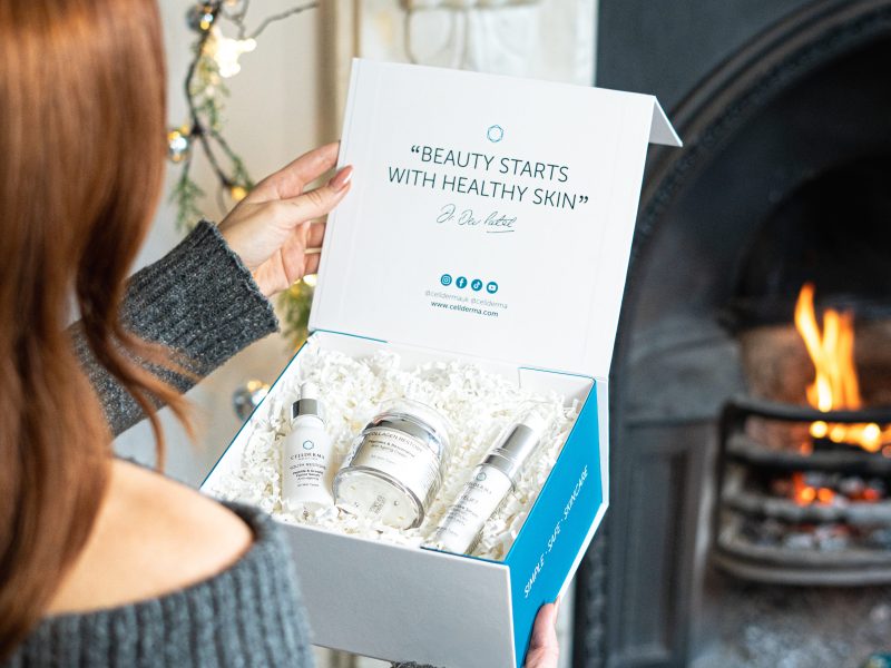 CellDerma Gift Set Christmas Unboxing Content Image Banner