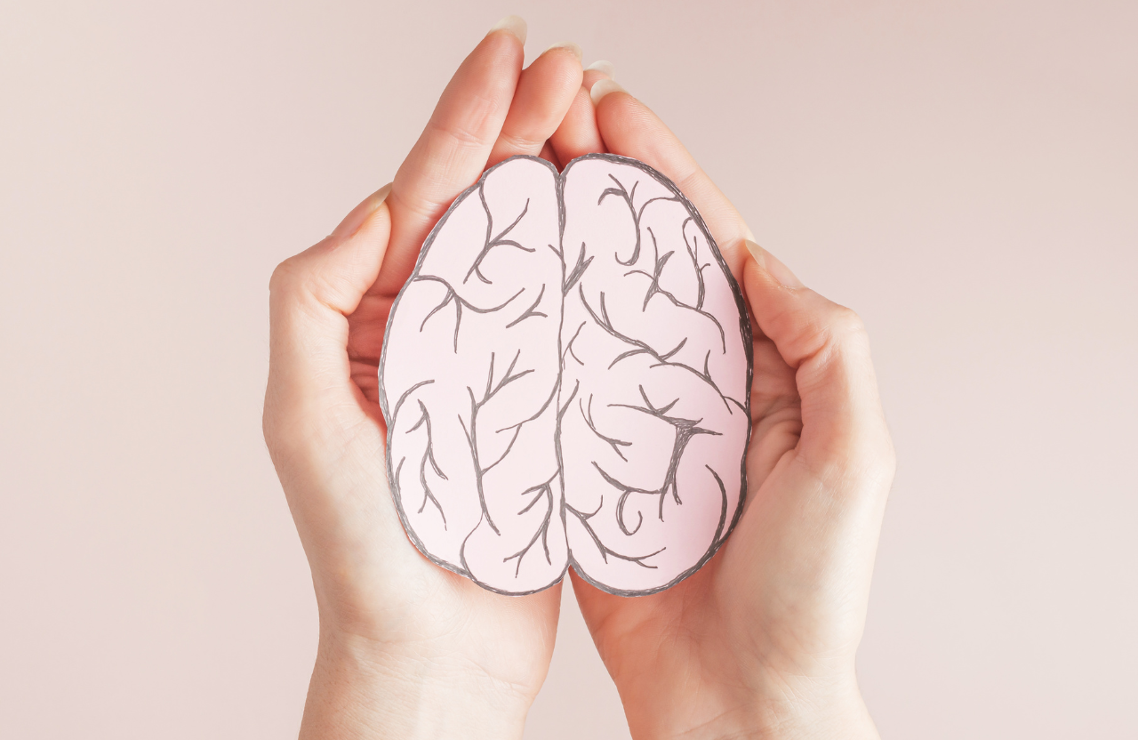 CellDerma Mental Health Brain in Hands Content Image