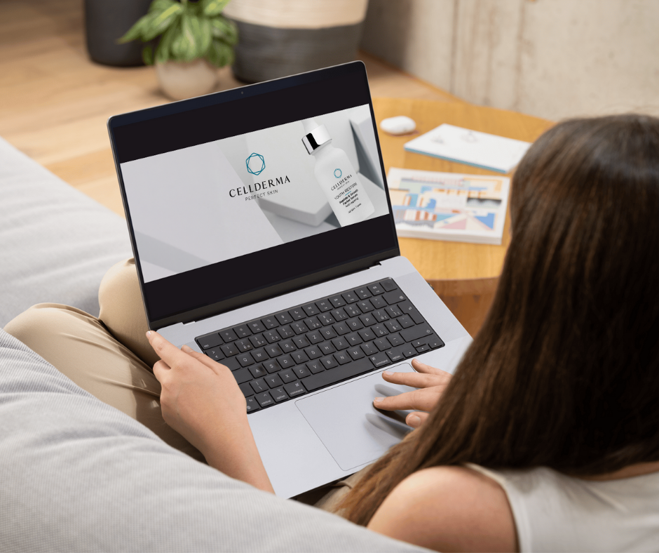 CellDerma Clinic Page CellDerma Woman Youth Restore Website Content Image