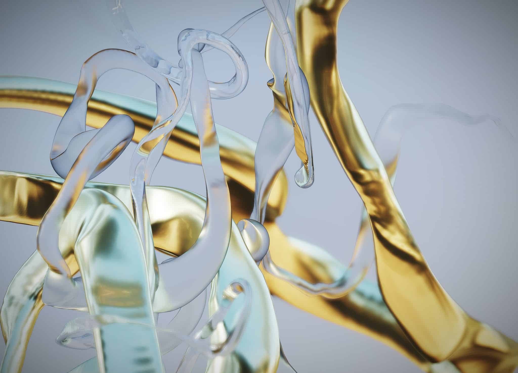 CellDerma Oil Gold Blue Render Content Image