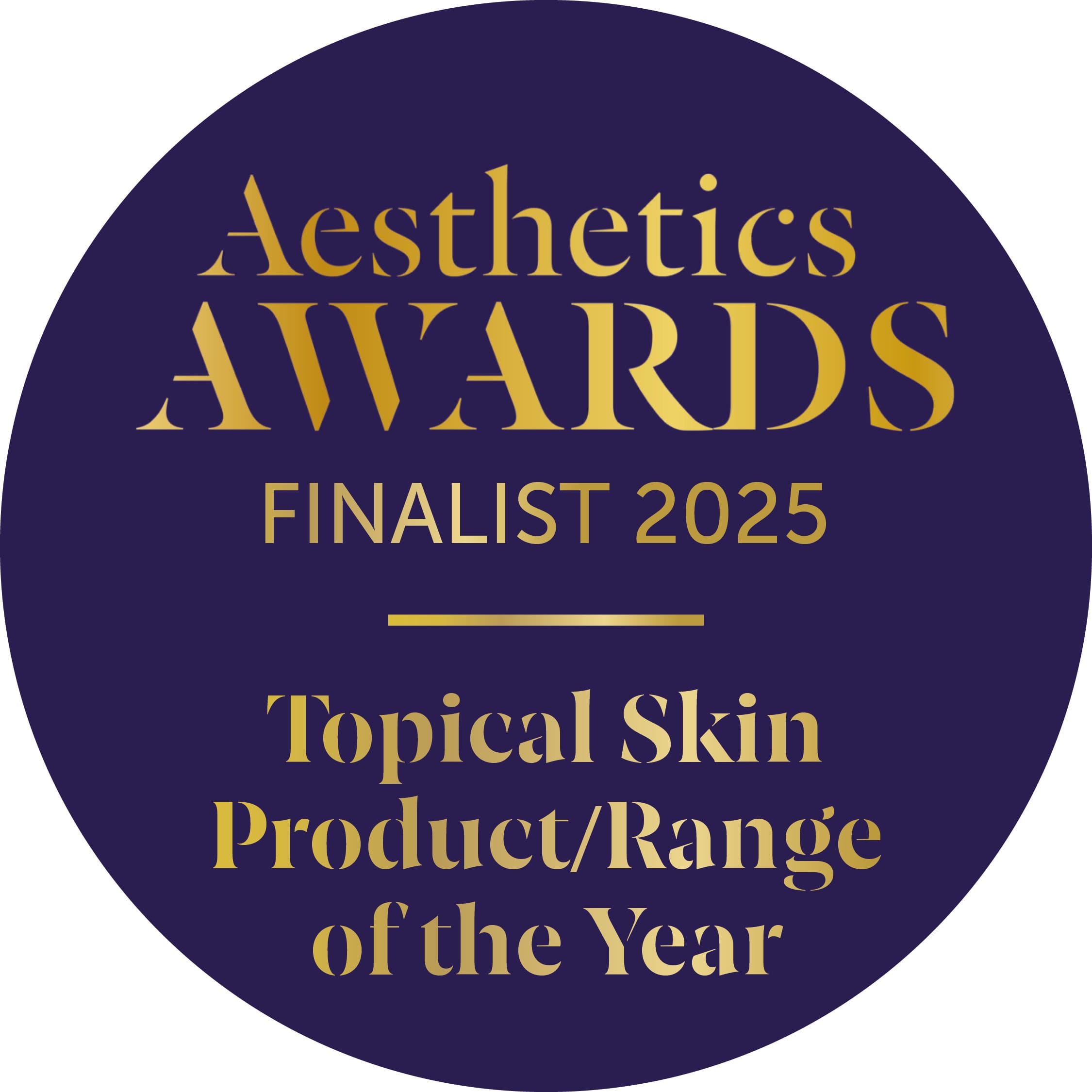 Aesthetic awards finalist 2025 award badge