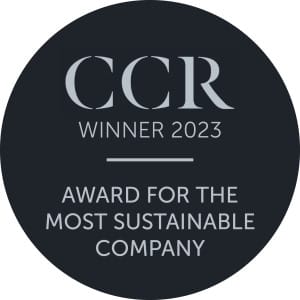 CCR award badge Most sustainable company