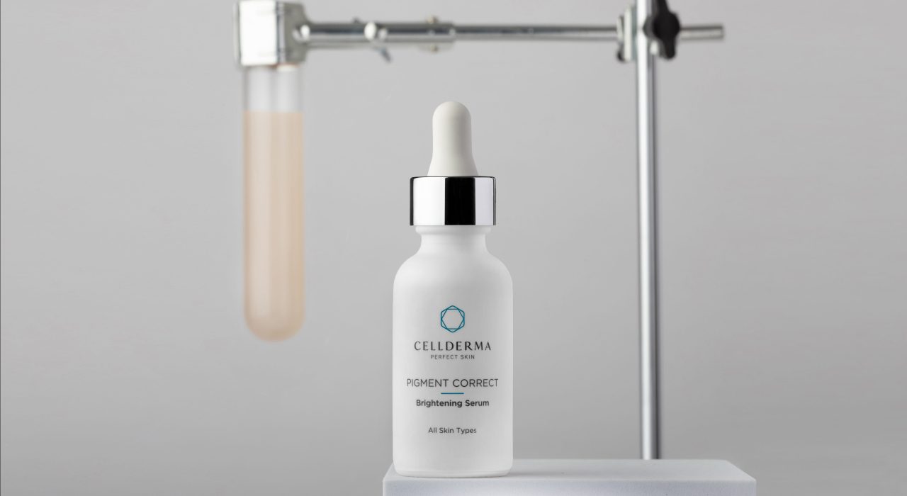 CellDerma Pigment Correct Test tube on plinth